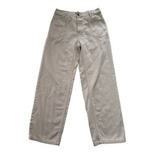 Polo By Ralph Lauren Jeans Girls 18 Beige Womens 28 Denim Baggy Wide Vintage